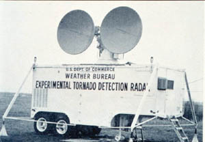 The Weather Bureau's first experimental Doppler Radar unit
