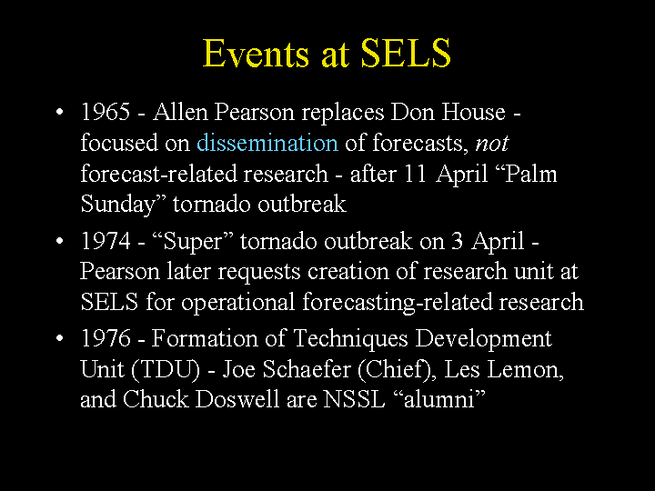 Research unit at SELS created in response to 1974 Super Outbreak