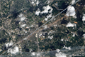 Satellite image of Tuscaloosa damage path