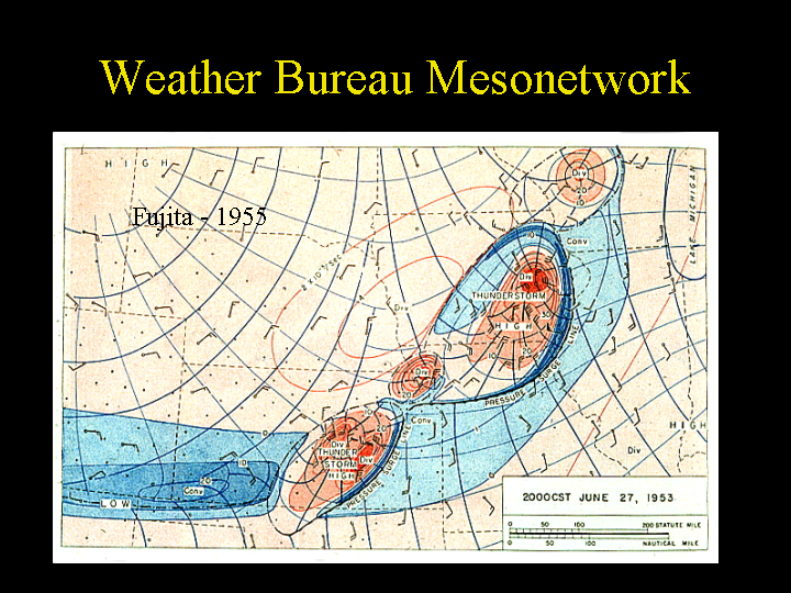 Weather Bureau mesonetwork map analysis