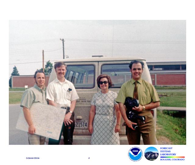 Image shows Joe Golden with camera in hand and three others standing in front of NSSL