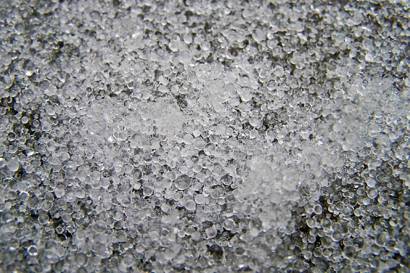 Sleet on the ground