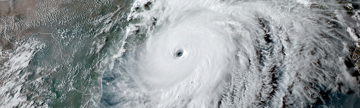 satellite image of Hurricane Laura