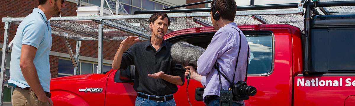 NSSL researcher interviewed on VORTEX2 media day