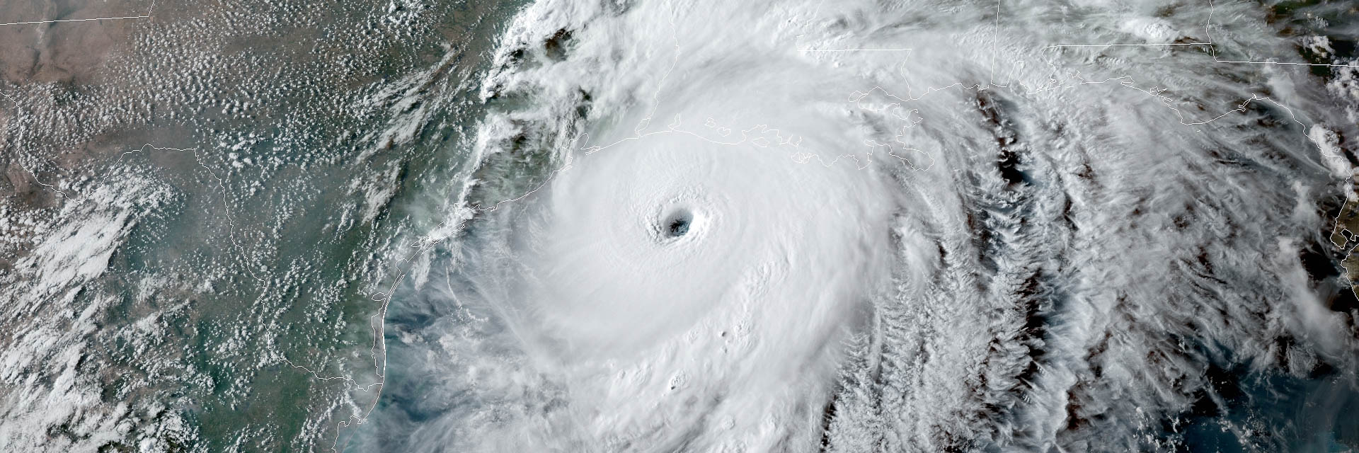 Satellite view of hurricane
