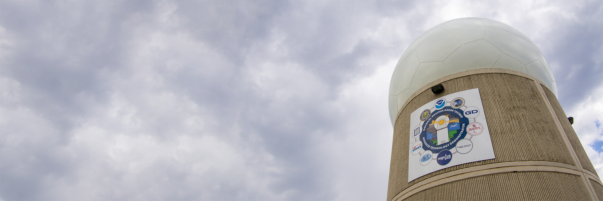 Images of radar dome, radar data, tornado, dual polarization drawing