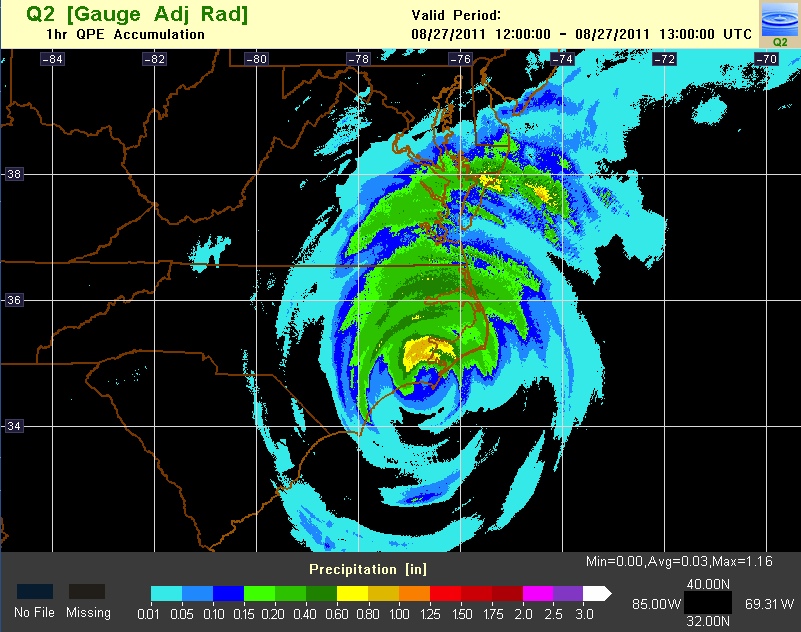 hurricane in radar display