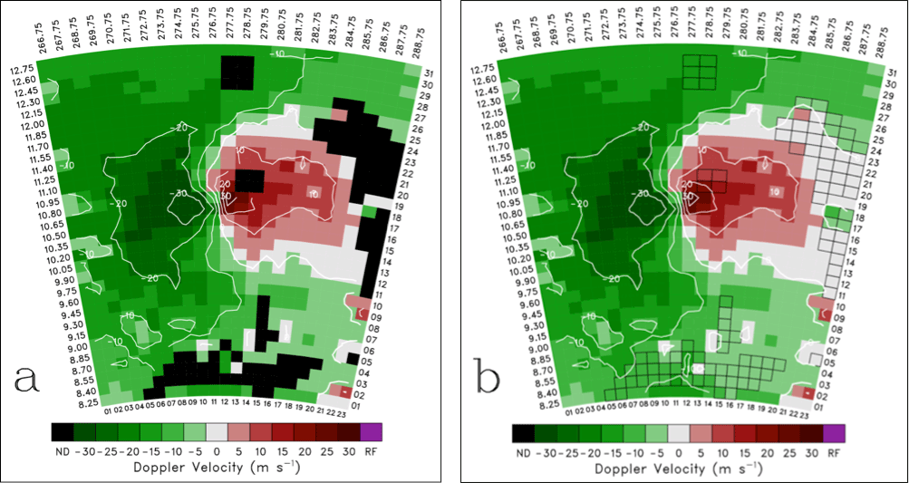 Doppler velocity signature surrounding the Newscastle-Oklahoma City-Moore tornado 20 May 2013