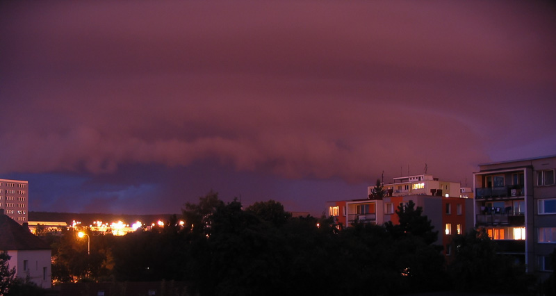 Nighttime thunderstorm