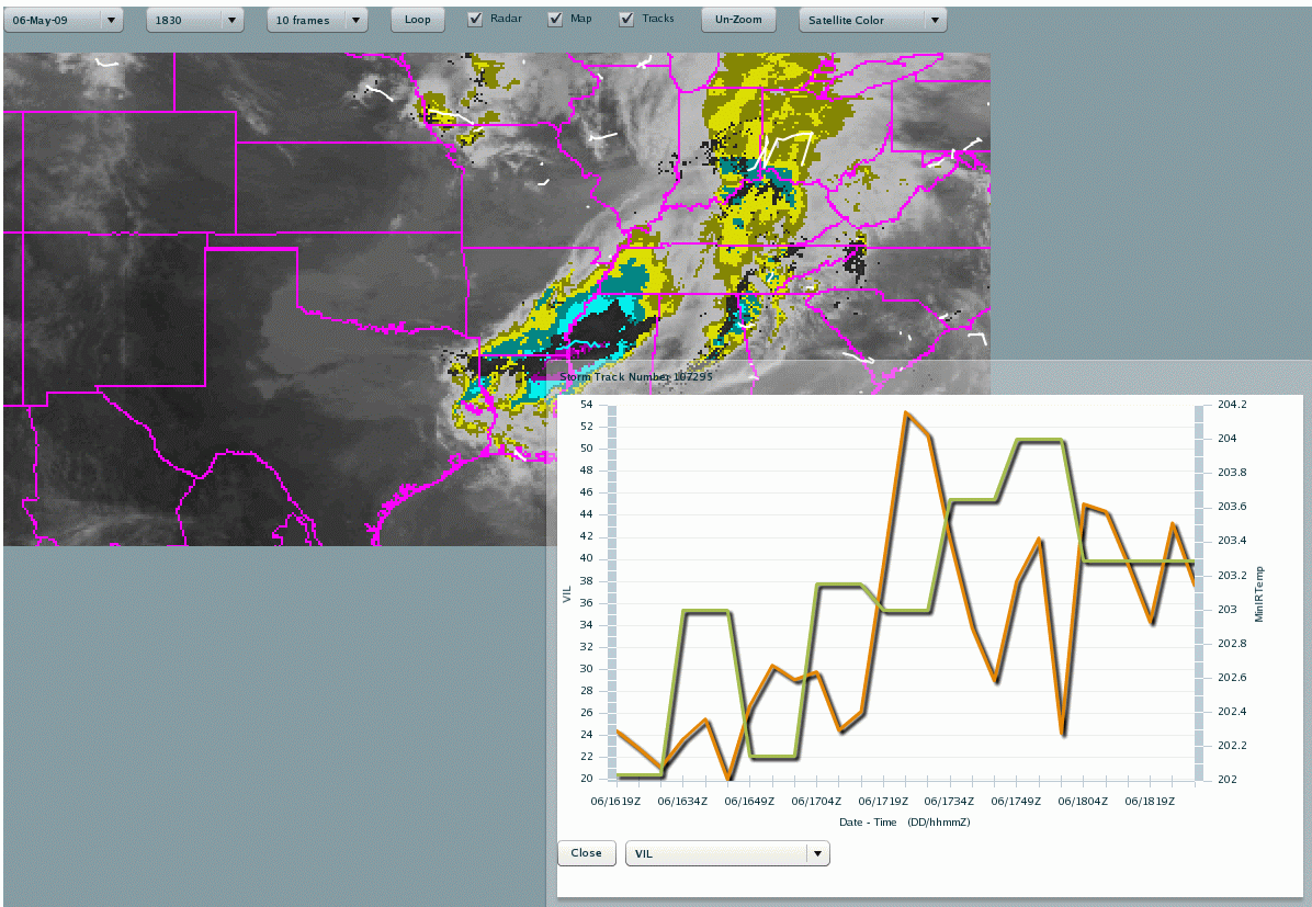 Storm tracker (Java applet)